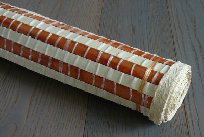 Rohož za postel 55 x 300 cm kombinace oranžový, rezavý buk - přírodní / loubkové rohože na stěnu Fanaiva