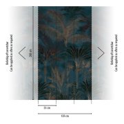 Vliesová fototapeta tropická noc, palmy 1,59 x 2,80 m / Vliesový tapetový panel 761906 Cuba 2 A.S.Création