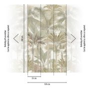 Vliesová fototapeta tropický vzor palem 1,59 x 2,80 m / Vliesový tapetový panel 761905 Cuba 2 A.S.Création