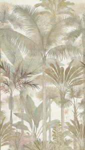 Vliesová fototapeta tropický vzor palem 1,59 x 2,80 m / Vliesový tapetový panel 761905 Cuba 2 A.S.Création