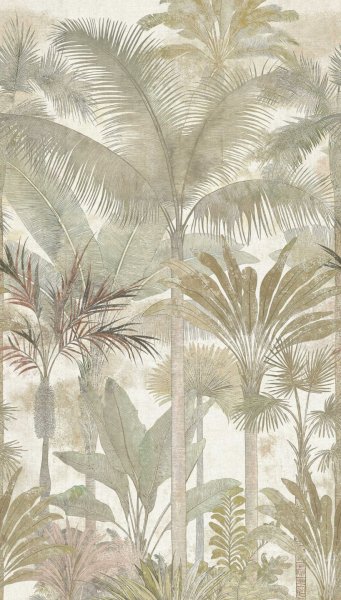 Vliesová fototapeta tropický vzor palem 1,59 x 2,80 m / Vliesový tapetový panel 761905 Cuba 2 A.S.Création