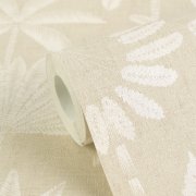 Vliesová tapeta krémová, béžové palmy (0,53 x 10,05 m) 791631 / Tapety na zeď 79163-1 Cuba 2 A.S.Création