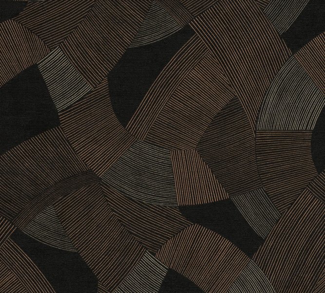 Vliesová tapeta grafická - hnědá, černá, metalická (0,53 x 10,05 m) 791605 / Tapety na zeď 791605 Cuba 2 A.S.Création