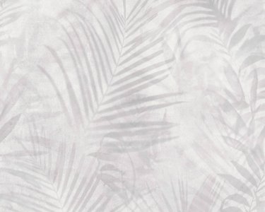 Vliesová tapeta krémová, šedá, bílá, džungle, listy 374115 / Tapety na zeď 37411-5 New Studio 2.0 (0,53 x 10,05 m) A.S.Création