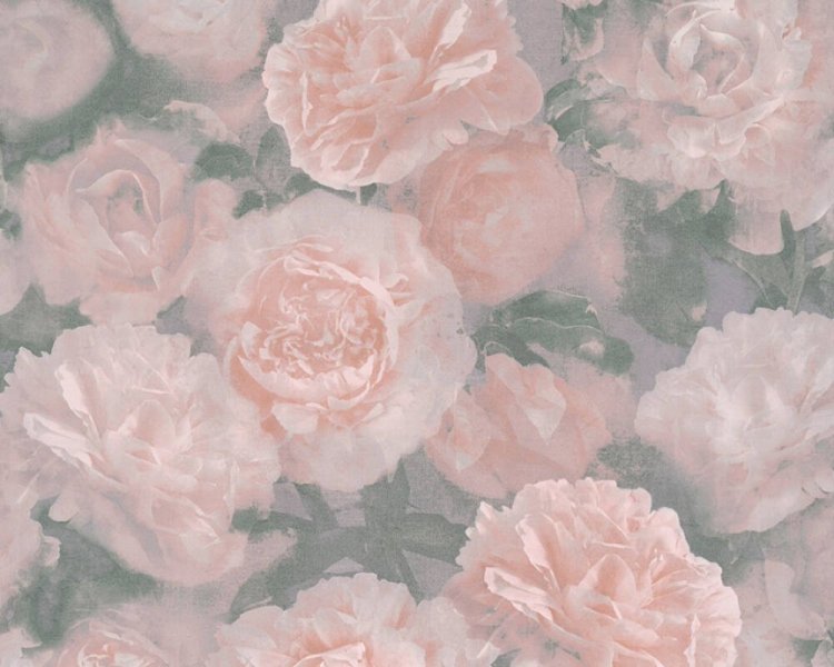 Vliesová tapeta Květy, květiny - barva šedá, růžová, fialová 374021 / Tapety na zeď 37402-1 New Studio 2.0 (0,53 x 10,05 m) A.S.Création