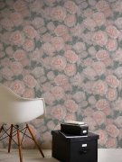 Vliesová tapeta Květy, květinový styl, barva šedá, růžová, fialová - AS Création vliesová tapeta, katalog: New Studio 2.0 (Neue Bude 2.0 Edition 2)