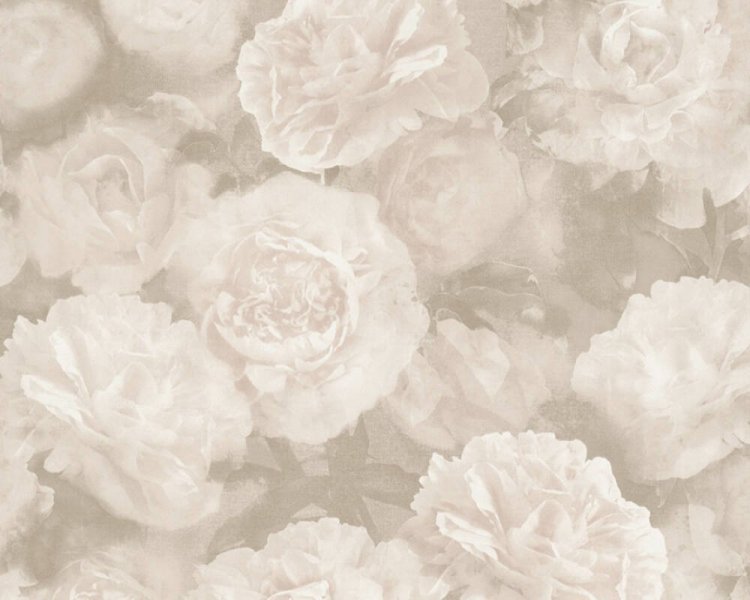 Vliesová tapeta Květy, květiny - barva šedá, růžová, bílá 374023 / Tapety na zeď 37402-3 New Studio 2.0 (0,53 x 10,05 m) A.S.Création