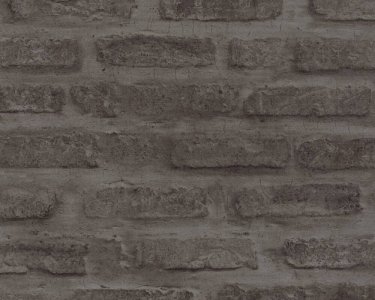 Vliesová tapeta 374223 černá, šedá, vzor kameny, cihly / Tapety na zeď 37422-3 New Walls (0,53 x 10,05 m) A.S.Création