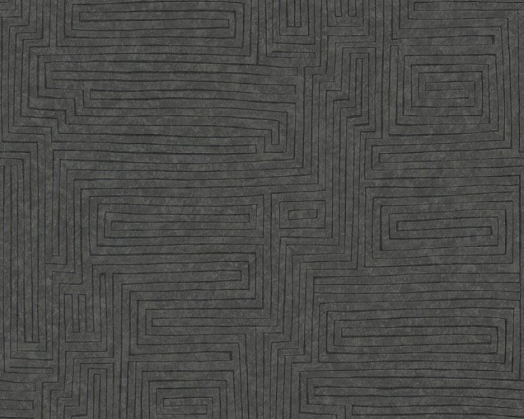 Vliesová tapeta 37171-3 etno, černá / Vliesové tapety na zeď 371713 Ethnic Origin (0,53 x 10,05 m) A.S.Création