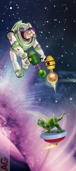 Fototapeta dětská 1-dílná Buzz Rakeťák FTDNV-5441 / Fototapety dětské na zeď Disney Toy story (90 x 202cm) AG Design