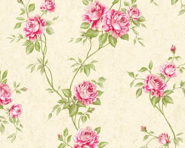 Vliesová tapeta 37226-1 zámecká, růžové květy / Vliesové tapety na zeď 372261 Romantico (0,53 x 10,05 m) A.S.Création