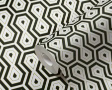 Vliesová tapeta béžová, černá, bílá, geometrická 377075 / Tapety na zeď 37707-5 Jungle Chic (0,53 x 10,05 m) A.S.Création