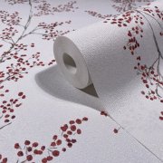 Vliesová tapeta červená, bílá - rostliny 88992 / Tapety na zeď Fresh Up (0,53 x 10,05 m) Marburg