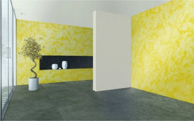 Dekorativní nátěr - stěrka Crystal Finish odstín Neon Yellow (neonově žlutá) 750  ml / barva Crystal Finish Neon Yellow 0100604 Pufas