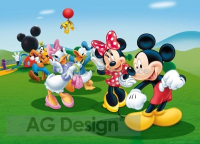 Fototapeta dětská 1-dílná FTDNM5212 / Fototapety dětské na zeď (160 x 110 cm) Disney Minnie a Mickey FT0706 AG Design