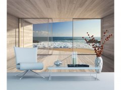 Obrazová tapeta Okno na pláž - vliesová fototapeta DIMEX LINE