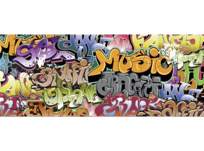 Vliesová fototapeta Graffiti 375 x 150 cm panoramatická + lepidlo zdarma / MP-2-0322 vliesové fototapety na zeď DIMEX