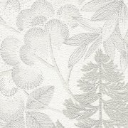 Vliesová tapeta květy, listy - bílá, šedá, stříbrná 4002391282 (0,53 x 10,05 m) A.S.Création