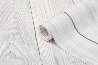 Samolepicí fólie bílé palubky, prkna, dřevo, šířka 67,5 cm, metráž - 2008290 / samolepící tapeta struktura dřeva 200-8290 d-c-fix