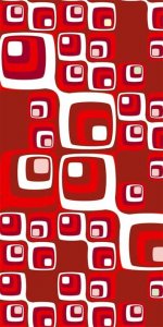 Samolepicí fototapeta na dveře červené čtverce D042 / Dveřní fototapety (95 x 210 cm) Dimex
