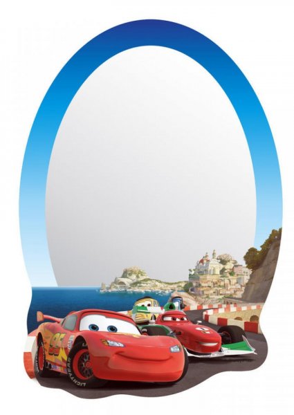 Samolepicí zrcadlová dekorace Disney Cars DM2103 (15 x 21,5 cm) AG Design