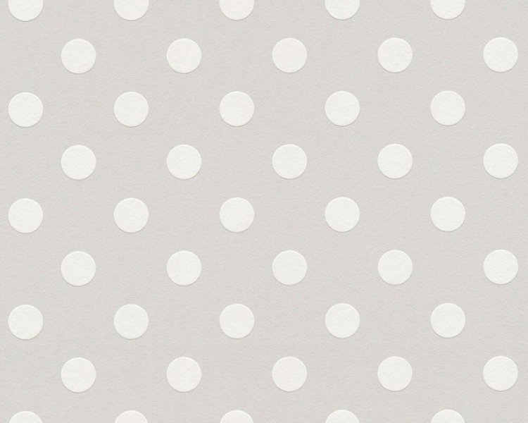 Dětská vliesová tapeta 36934-2 šedá,bílé puntíky / Vliesové tapety pro děti 369342 Boys and Girls 6 (0,53 x 10,05 m) A.S.Création