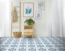 Samolepicí podlahové čtverce PVC dlažba Orientální květina (30,5 x 30,5 cm) 2745069 / samolepící vinylové podlahy - PVC dlaždice  274-5069 d-c-fix floor