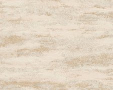 Vzor stěrkové omítky tvořící vlnky, krémová, zlatá, metalická bílá, žlutá barva, s mírnou strukturou a leskem, tapeta z kolekce Attractive 2 od německého výrobce tapet A.S.Création