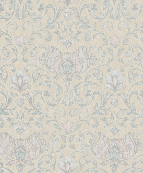 Vliesová tapeta béžovo-zelená, zámecký styl 0,53 x 10,05 m / Tapety na zeď City Romance 35151 Marburg