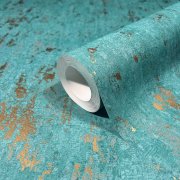 Vliesová tapeta modrá, zlatá betonová stěrka, beton 0,53 x 10,05 m / Tapety na zeď City Romance 35164 Marburg