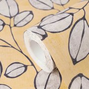 Vliesová tapeta žlutá, šedá - rostlinný vzor 791483 / Tapety na zeď 79148-3 Nordic Feeling (0,53 x 10,05 m) A.S.Création