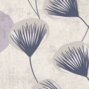 Vliesová tapeta chmýří odkvetlé pampelišky - fialová, šedá, modrá 791512 / Tapety na zeď 79151-2 Nordic Feeling (0,53 x 10,05 m) A.S.Création