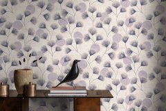 Vliesová tapeta chmýří odkvetlé pampelišky - fialová, šedá, modrá 791512 / Tapety na zeď 79151-2 Nordic Feeling (0,53 x 10,05 m) A.S.Création