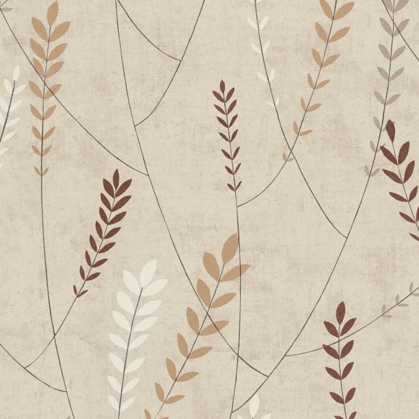 Vliesová tapeta rostliny, tráva - hnědá, krémová, šedá 791461 / Tapety na zeď 79146-1 Nordic Feeling (0,53 x 10,05 m) A.S.Création
