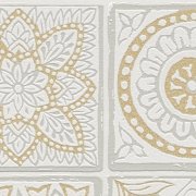 Vliesová tapeta na zeď 389211 - 3D mozaika, strukturovaná, béžová, zlatá, šedá, metalická, bílá - tapeta z kolekce Terra od výrobce A.S.Création