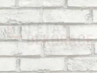 Samolepicí fólie bílé cihly 45 cm x 2 m, BRICK WHITE 12206 / kusová dekrativní samolepící tapeta Venilia / Gekkofix