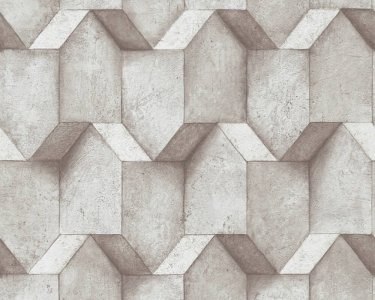 Vliesová 3D tapeta geometrická béžovo-šedá, taupe 388273 / Tapety na zeď 38827-3 BOS - battle of style (0,53 x 10,05 m) A.S.Création