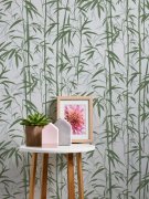 Vliesová tapeta bambus v kombinaci zelené a krémové barvy, přírodní motiv - vliesová tapeta od A.S.Création