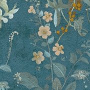 Vliesová květy, rostliny modrá 388253 / Tapety na zeď 38825-3 BOS - battle of style (0,53 x 10,05 m) A.S.Création