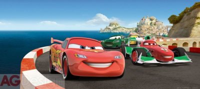 Dětská vliesová fototapeta Auta, závod FTDNH5340 / Obrazové fototapety na zeď pro děti 1 dílné Disney Cars AG Design (202 x 90 cm)