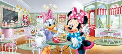 Dětská vliesová obrazová fototapeta Minnie a Daisy FTDNH5344 / Obrazové fototapety na zeď pro děti 1 dílné Disney FTDH0644 AG Design (202 x 90 cm)