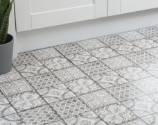 podlahové Azulejos bílé, šedé