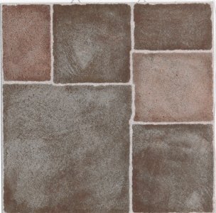 Samolepicí podlahové čtverce PVC Terakota hnědá dlažba (30,5 x 30,5 cm) 2745049 / samolepící vinylové podlahy - PVC hnědé dlaždice 274-5049 d-c-fix floor