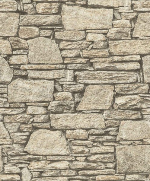 Vliesová tapeta 863017 hnědá kamenná zeď / Vliesové tapety na zeď Aldora 2020 (0,53 x 10,05 m) Rasch