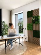 Akustický panel, dokonalá napodobenina živých rostlin na filcovém podkladu, rozměr 52 x 52 cm z kolekce Modular Wall A.S.Création - DD136679