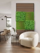 Akustický panel, dokonalá napodobenina živých rostlin na filcovém podkladu, rozměr 52 x 52 cm z kolekce Modular Wall A.S.Création - DD136679