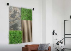 Akustický stěnový panel přírodní kámen, vzor šedý mramor, každý kus je jedinečný, rozměr 104 x 52 cm z kolekce Modular Wall A.S.Création - DD136730