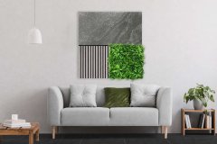 Akustický stěnový panel přírodní kámen, vzor břidlice, každý kus je jedinečný, rozměr 104 x 52 cm z kolekce Modular Wall A.S.Création - DD136720