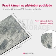Akustický stěnový panel přírodní kámen, vzor břidlice, každý kus je jedinečný, rozměr 104 x 52 cm z kolekce Modular Wall A.S.Création - DD136720