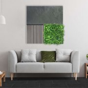 Akustický stěnový panel přírodní kámen, vzor šedá břidlice - antracit, každý kus je jedinečný, rozměr 104 x 52 cm z kolekce Modular Wall A.S.Création - DD136724